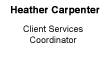 heather carptenter client services coordinator